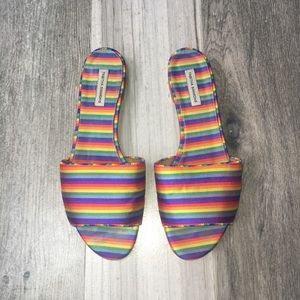 Tabitha Simmons rainbow sandals